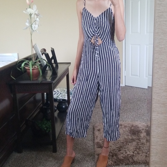 Navy Stripped Jumpsuit size M - Picture 7 of 7